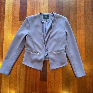 Banana Republic Women's Dusty Purple Open Front Blazer with Zippers - Size 4